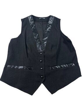 SHEIN Black Tailored Vest Top | Size 8/10 | Minimalist Elegant Sleeveless Blouse